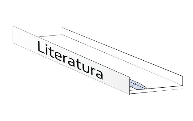 Regálový panel pro orientační nápisy